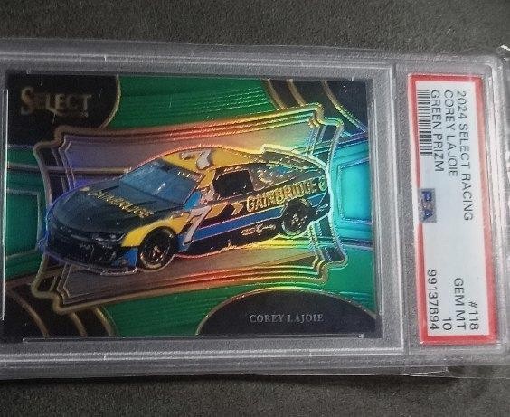 2024 Panini Select #118 Corey LaJoie Green Prizms #/5
