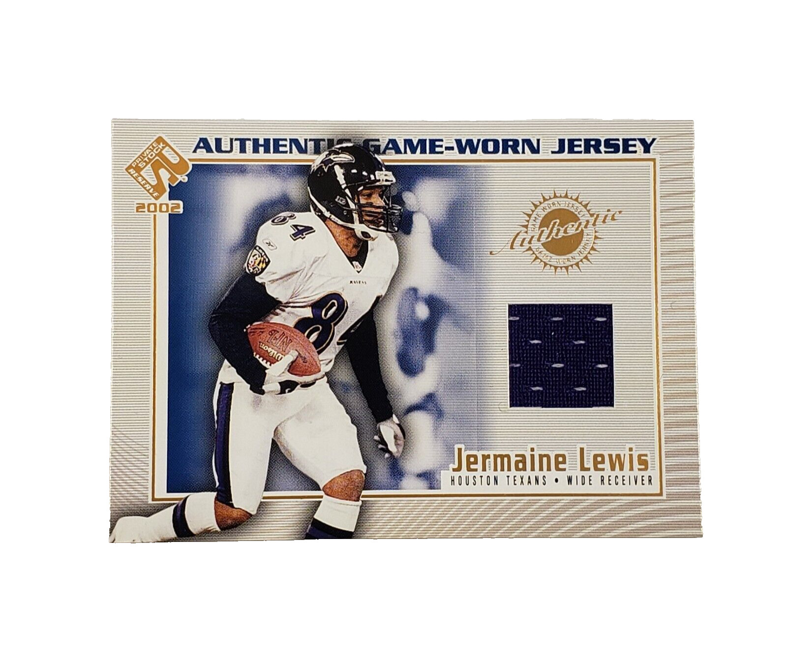 2002 Private Stock Game Worn Jerseys #55 Jermaine Lewis Jersey