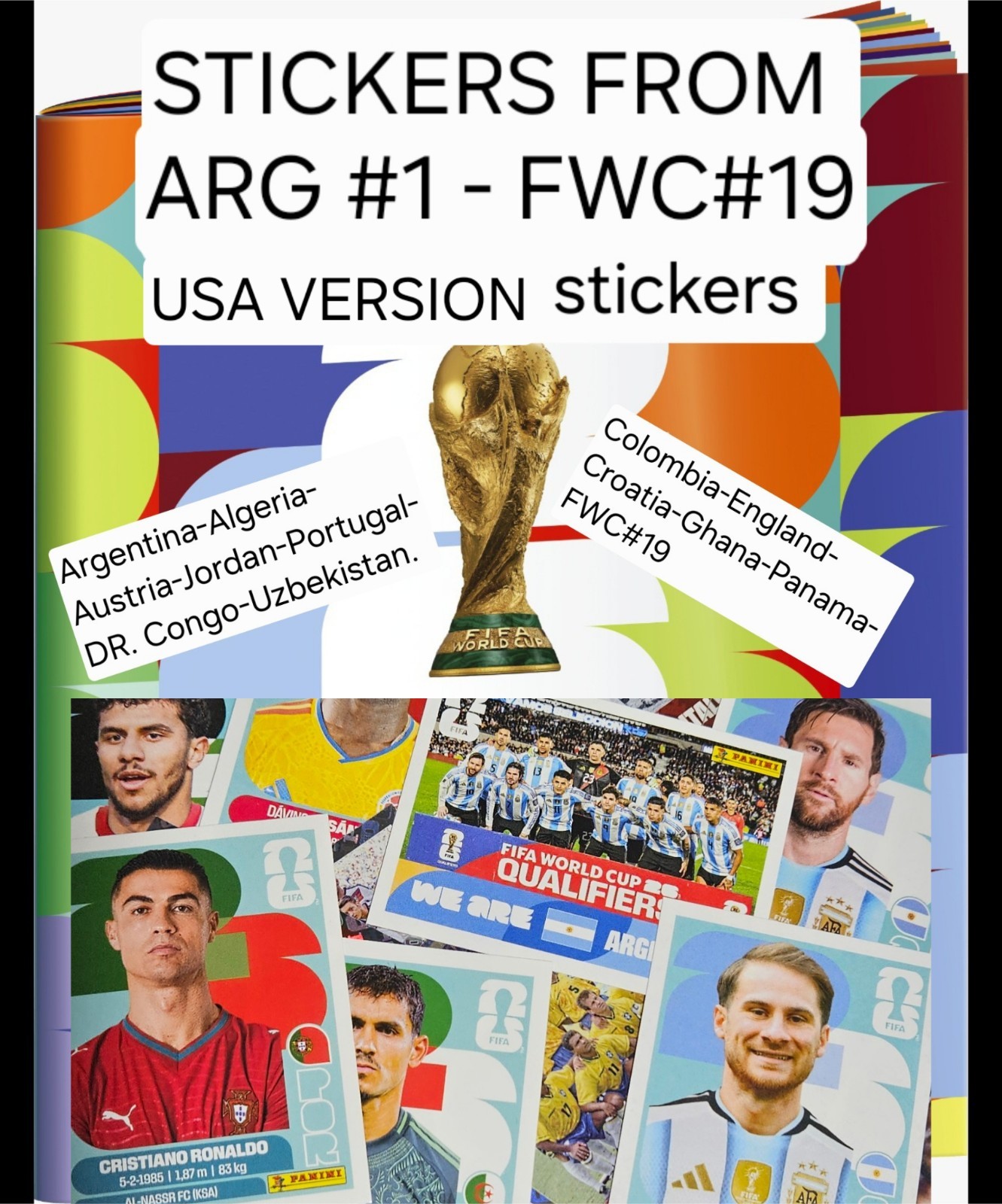 Panini World Cup 2026 -USA Edition – Stickers from ARG#1 to FWC#19