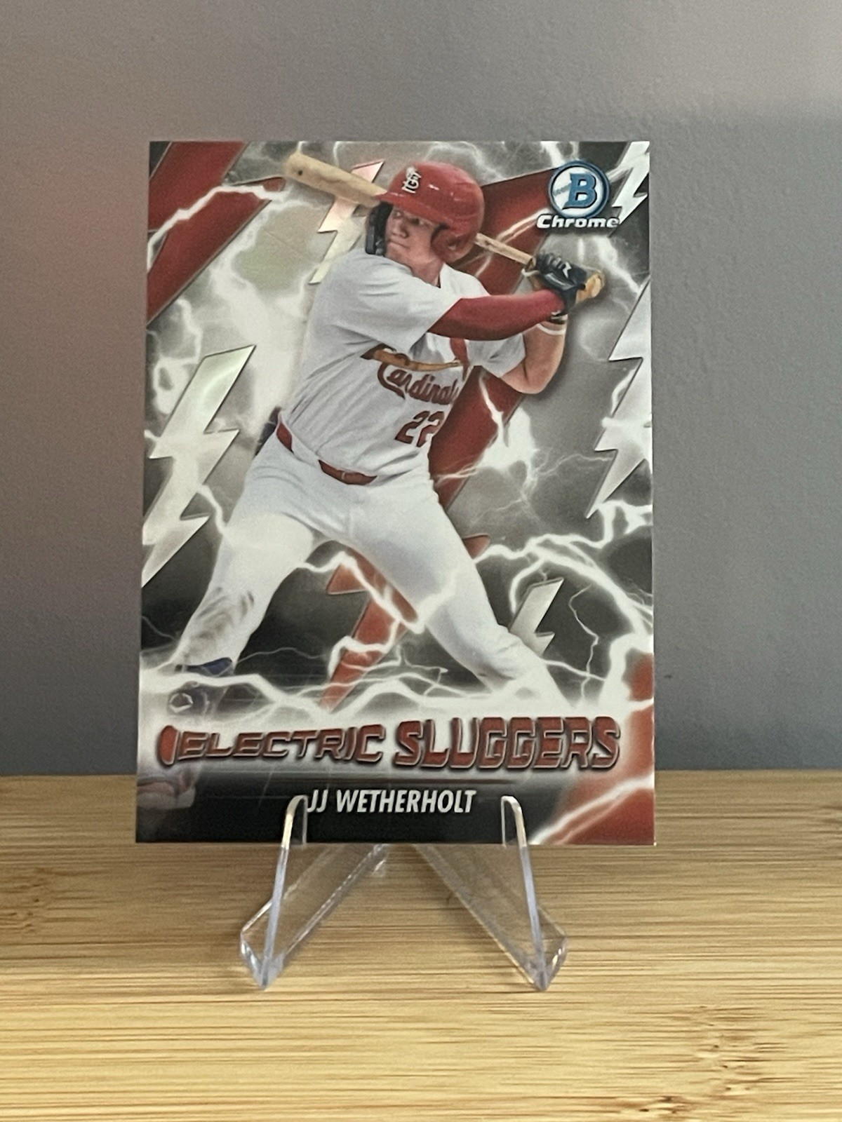 2026 Bowman Chrome JJ Weatherholt Electric Sluggers ES-12 St. Louis Cardinals