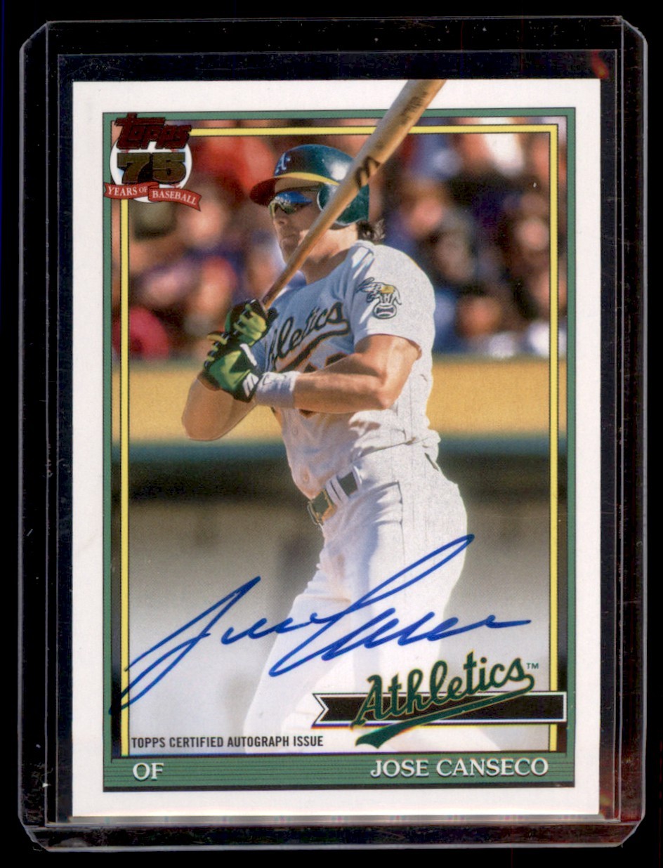 2026 Topps Serie 1 Topps 1991 Autograph Jose Canseco Auto Oakland Athletics