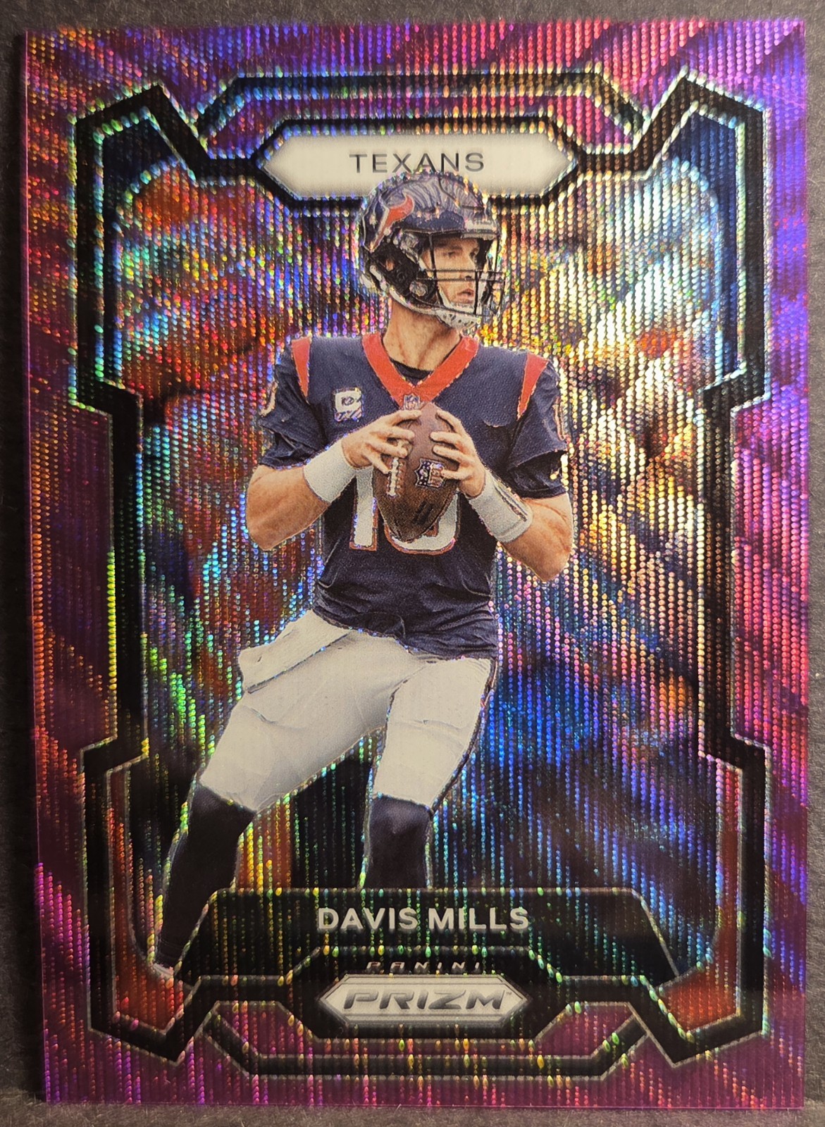 2023 Panini Prizm Davis Mills Purple Wave Prizm #117/99