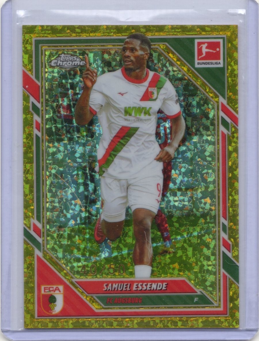 SAMUEL ESSENDE, GOLD PARALLEL, # /50, LIMITED, TOPPS CHROME BUNDESLIGA 26