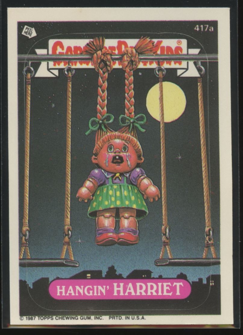 1987 Garbage Pail Kids Series 10 Hangin’ Harriet #417A