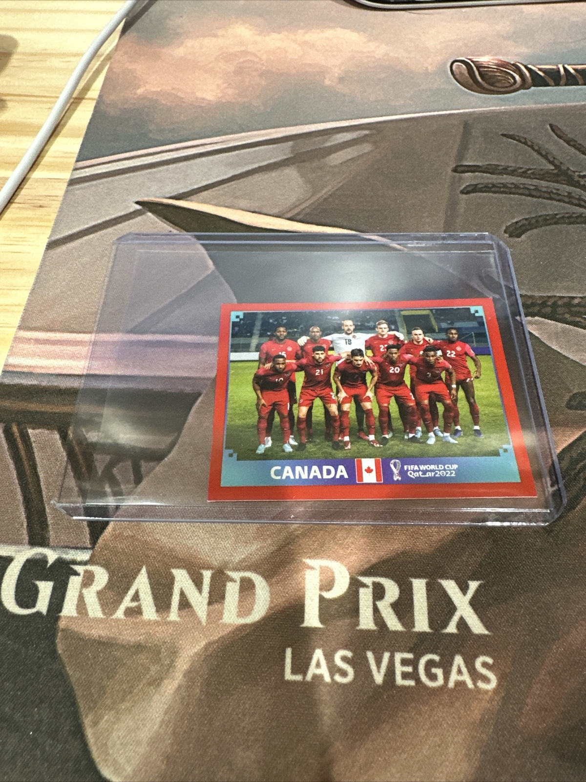 Canada Team Sticker Red Parallel CAN1 Can 1 2022 World Cup Qatar Panini