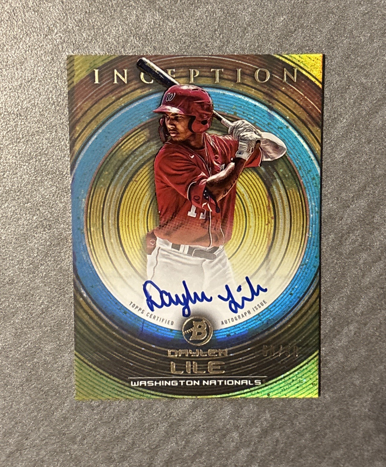 2022 Bowman Inception Gold Daylen Lile Rookie RC Auto /50 Nationals #PA-DLL