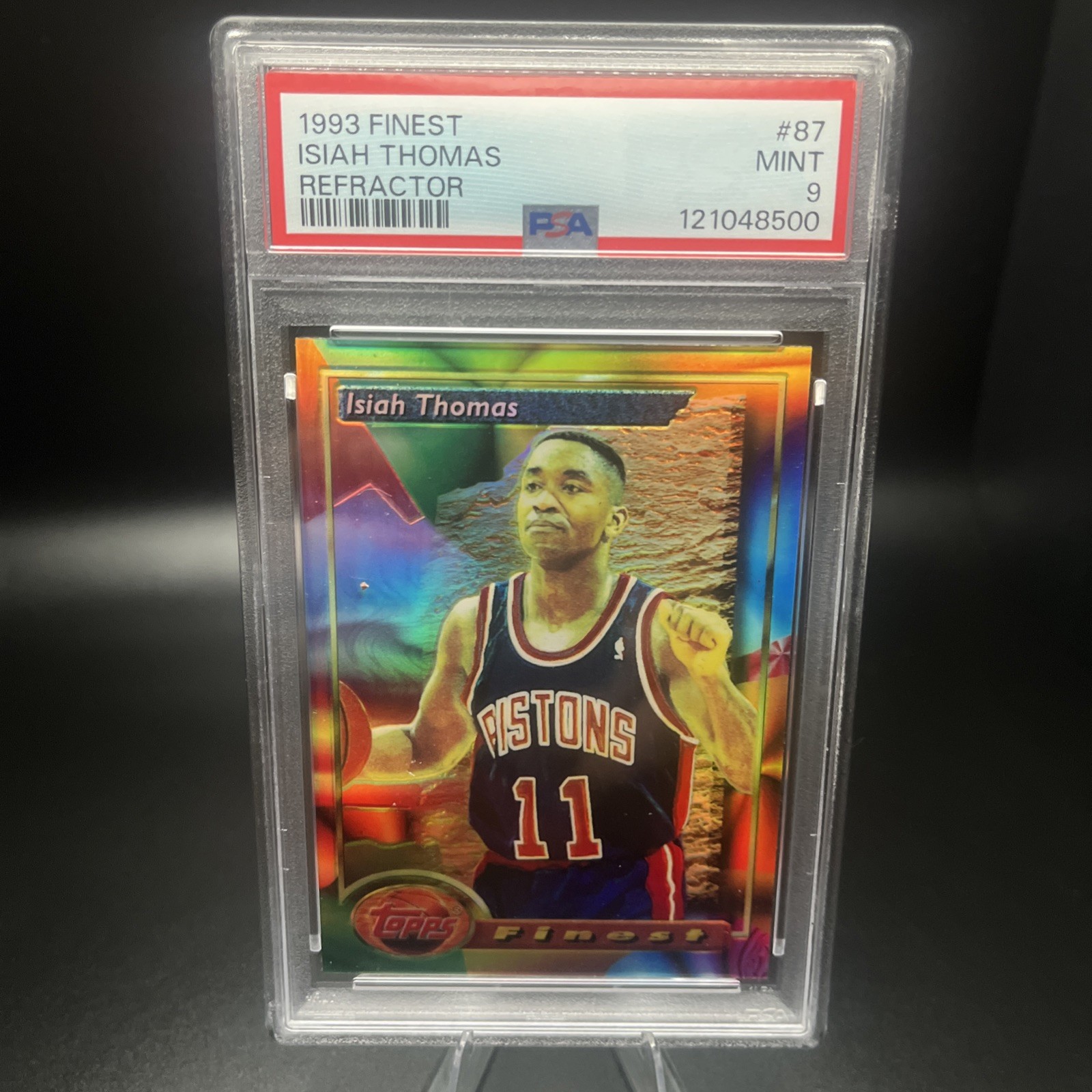 1993 1993-94 Topps Finest Refractor #87 Isiah Thomas HOF PSA 9 *Only 3 Higher*