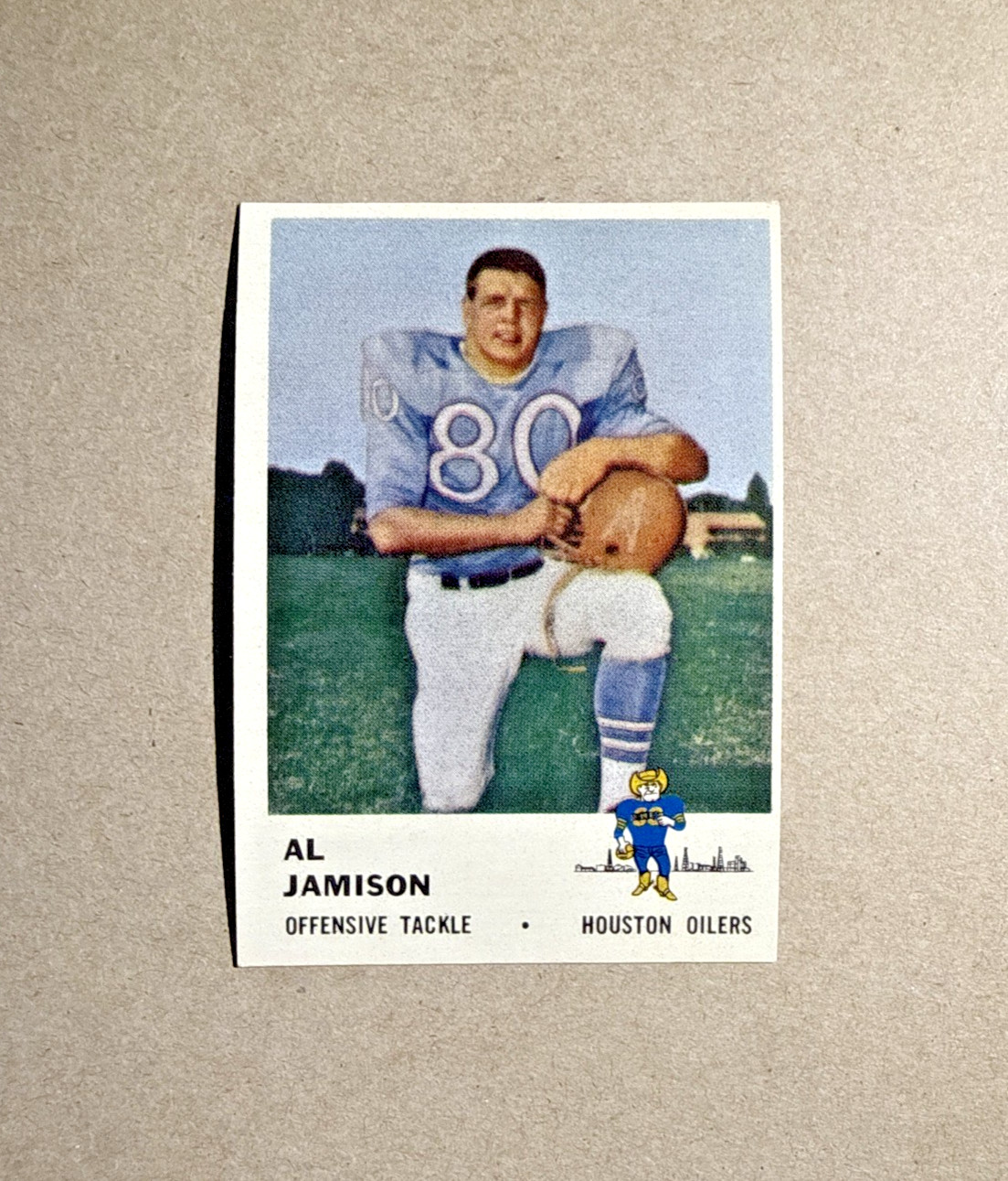 1961 Fleer Al Jamison, #173 Vintage Houston Oilers Football Card. Near Mint
