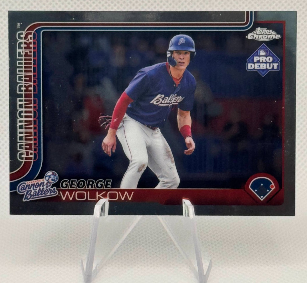 2025 Topps Chrome Pro Debut George Wolkow PDC-182 White Sox OF Prospect