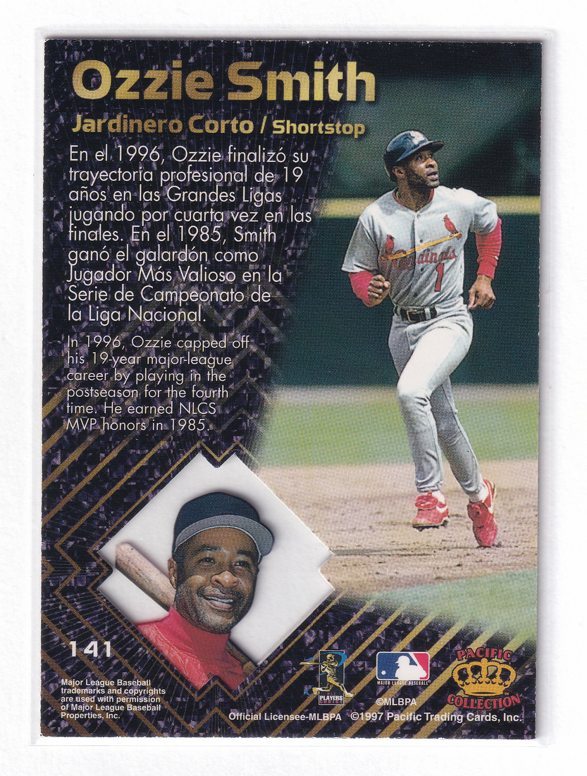 1997 Pacific Collection Spanish Edition Ozzie Smith #141 St. Louis Cardinals