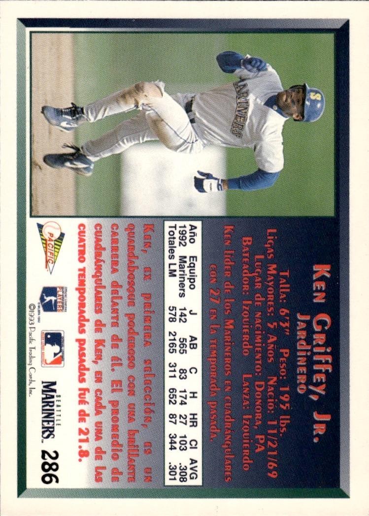 1993 Pacific Spanish #286 Ken Griffey Jr.