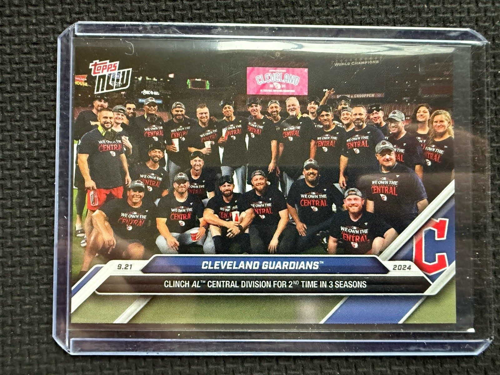 2024 Topps Now 735 Cleveland Guardians Clinch AL Central Division PR 857