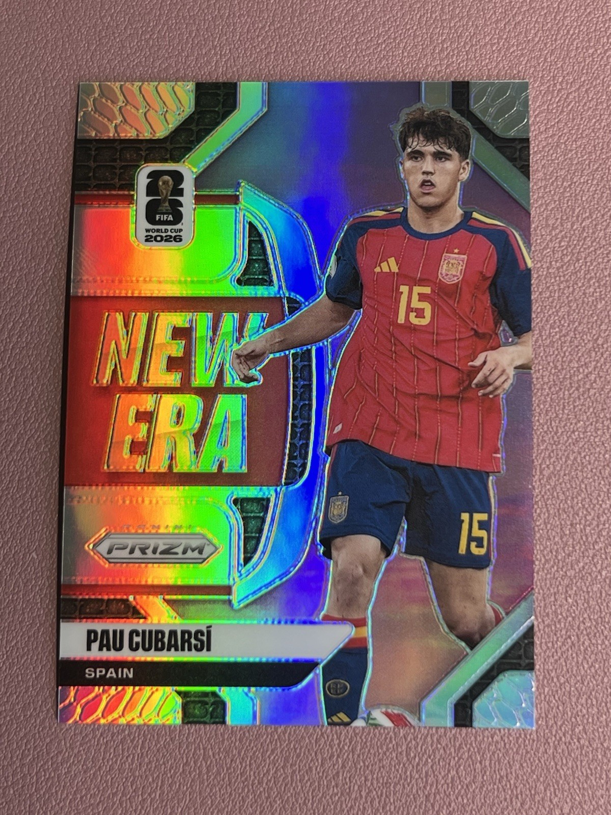 2026 Panini Prizm FIFA World Cup Pau Cubarsi New Era Silver Prizm #14 Spain