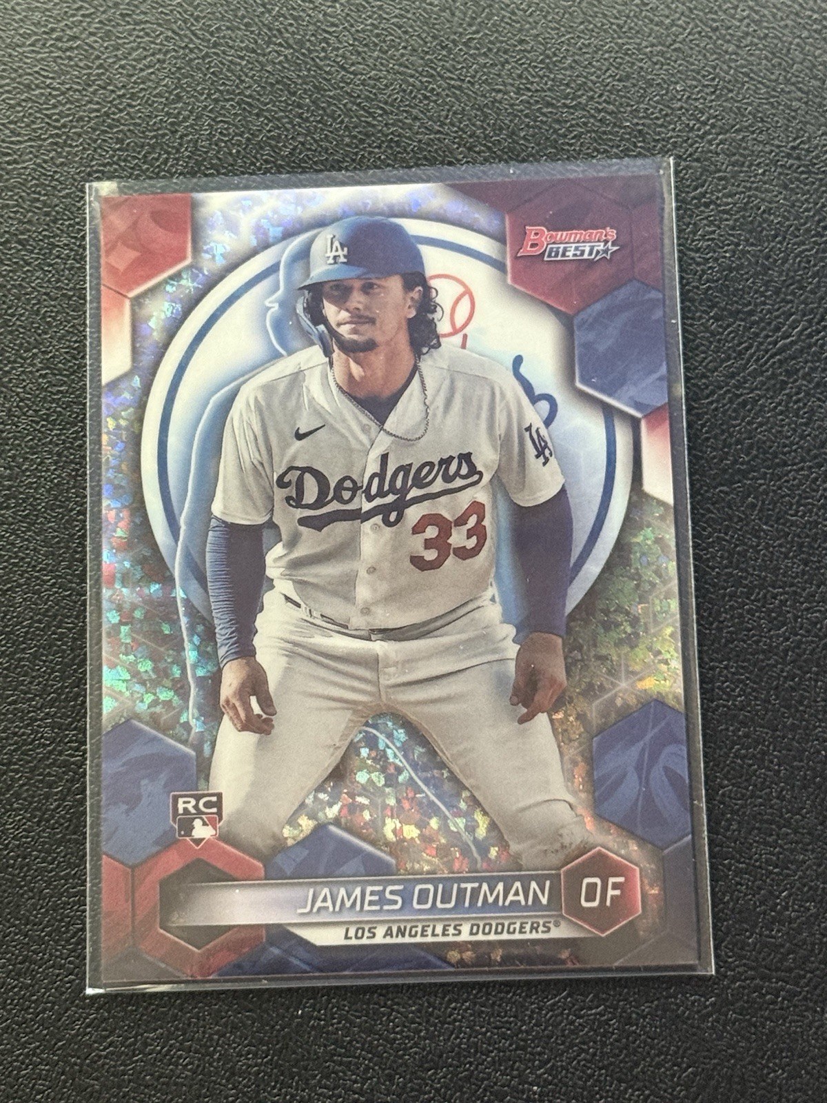 2023 Bowman’s Best – James Outman #63 Mini-Diamond Refractor /299 (RC)
