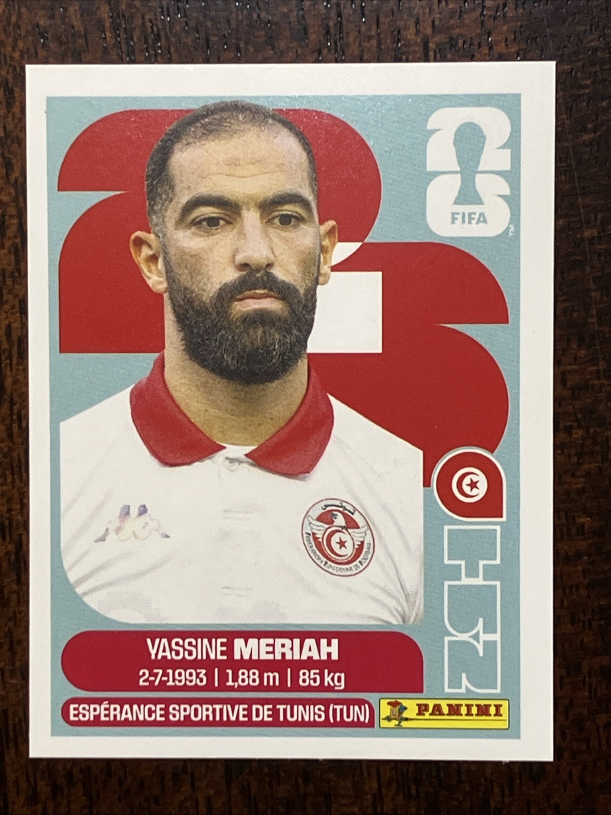 2026 Panini FIFA World Cup Sticker Yassine Meriah #TUN 6 – Tunisia