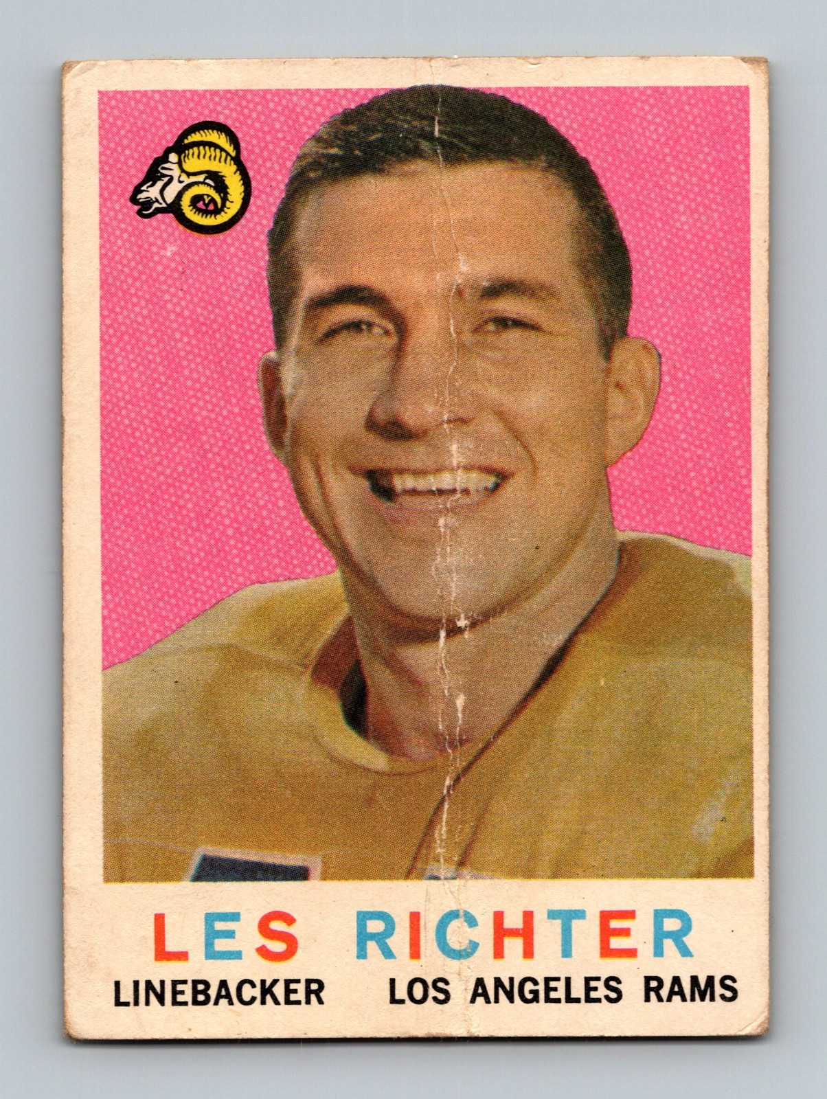 1959 Topps #84 Les Richter LOW GRADE Vintage Football Card