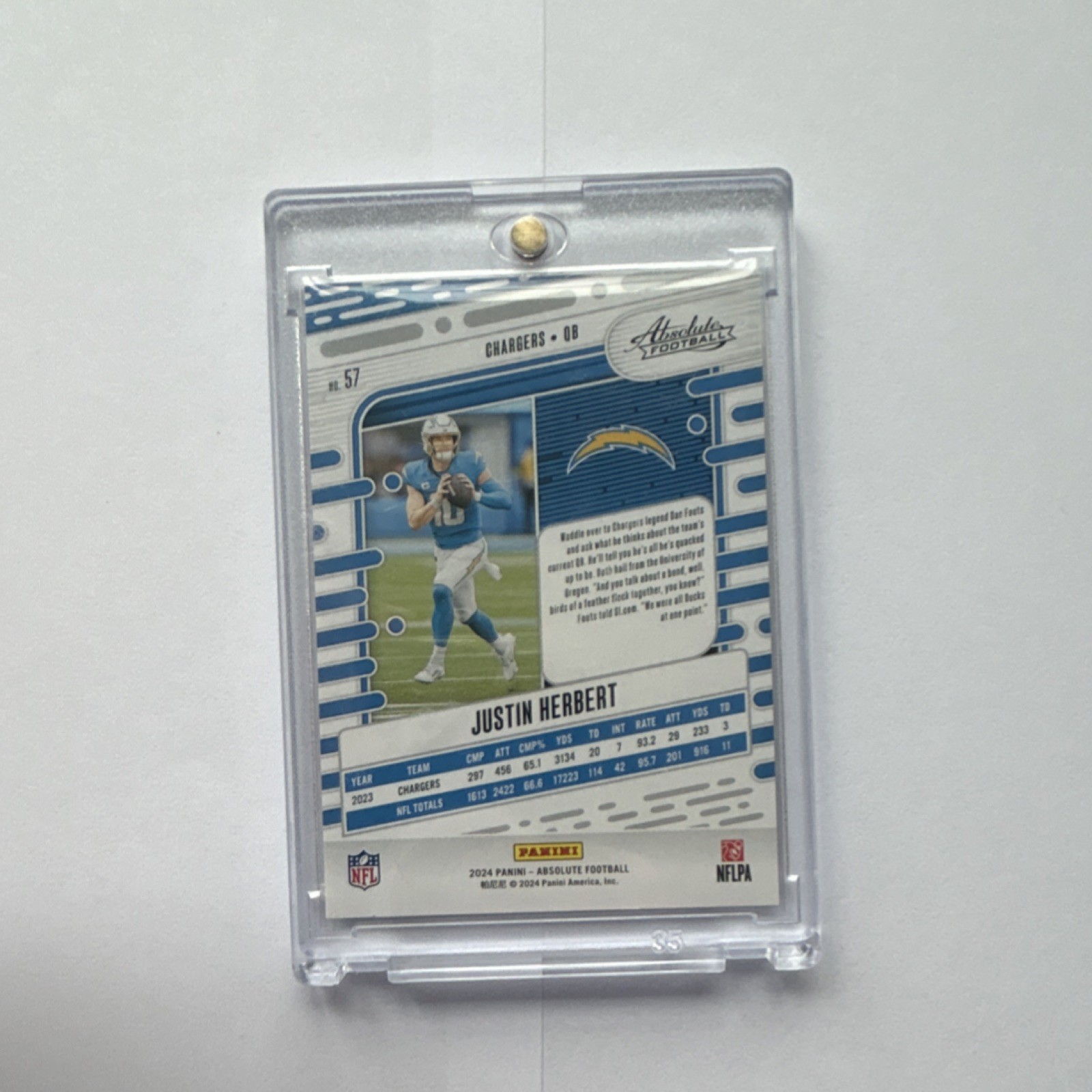 2024 Panini Absolute /299 Justin Herbert #57 Orange Mosaic Chargers NFL Football