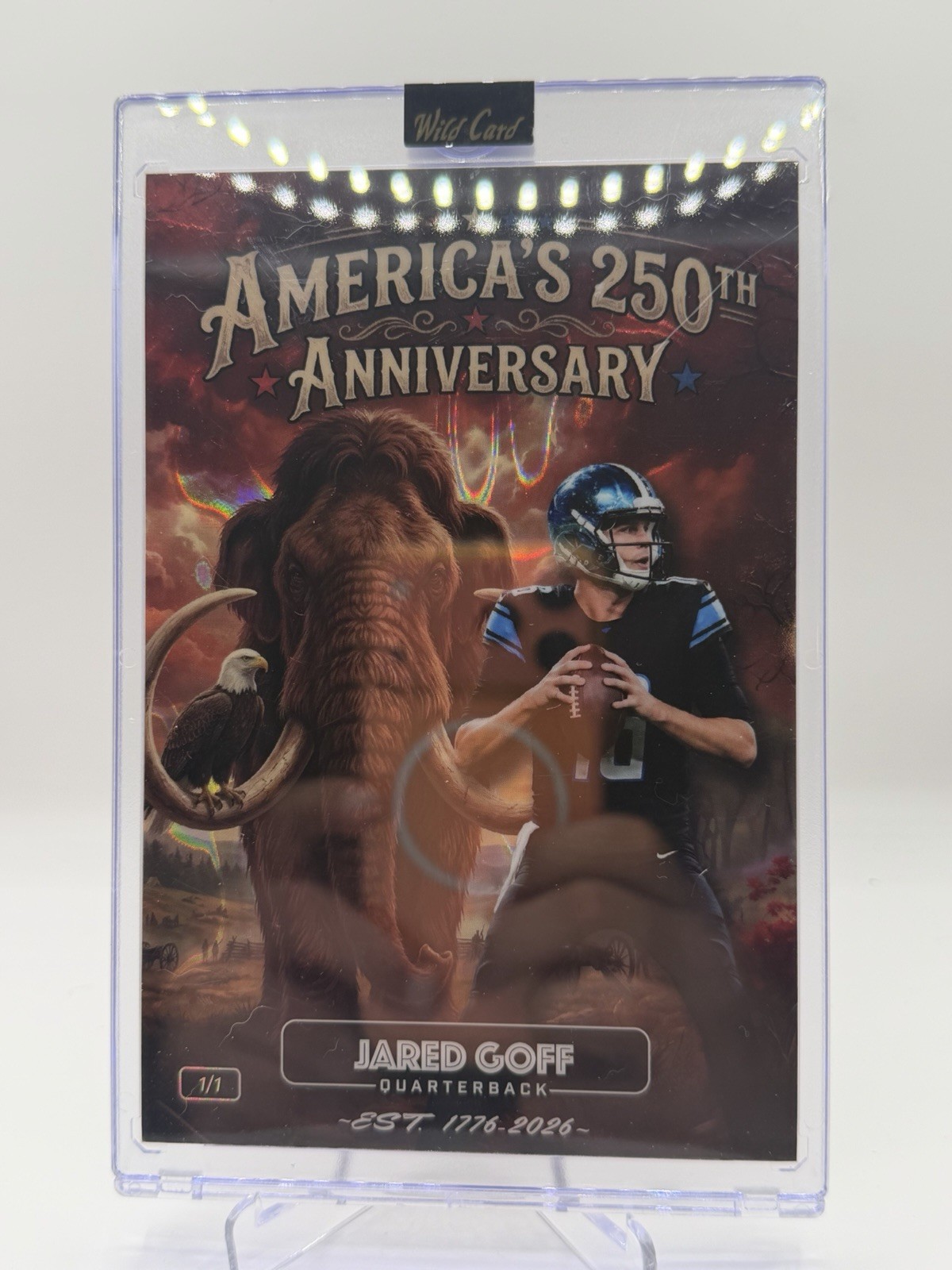 Jared Goff 1/1 Mammoth Wild Card America’s 250th Anniv 2026 QB Lions🏈