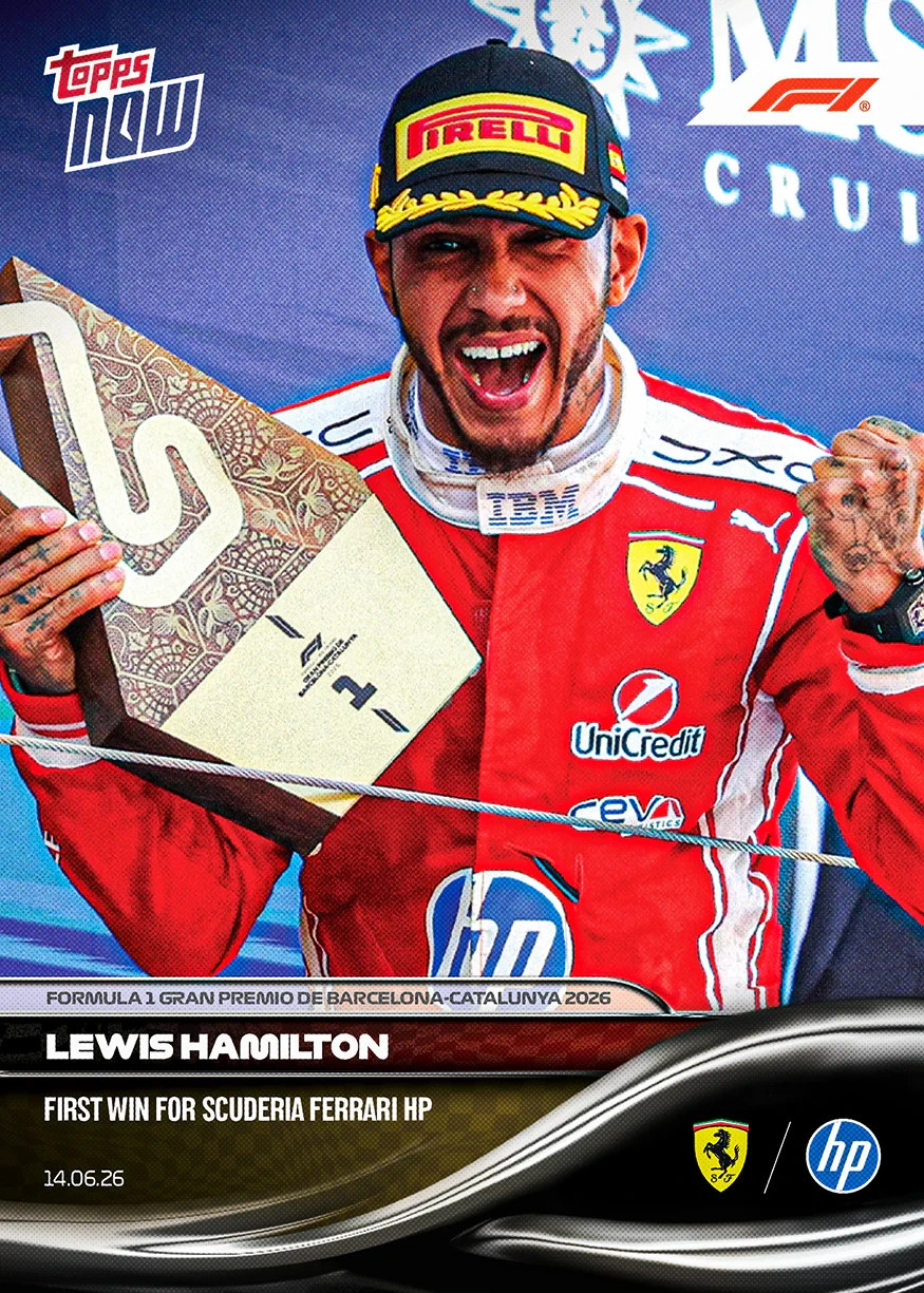 Lewis Hamilton – 2026 Formula 1 Topps NOW #38 First Win For Scuderia Ferrari
