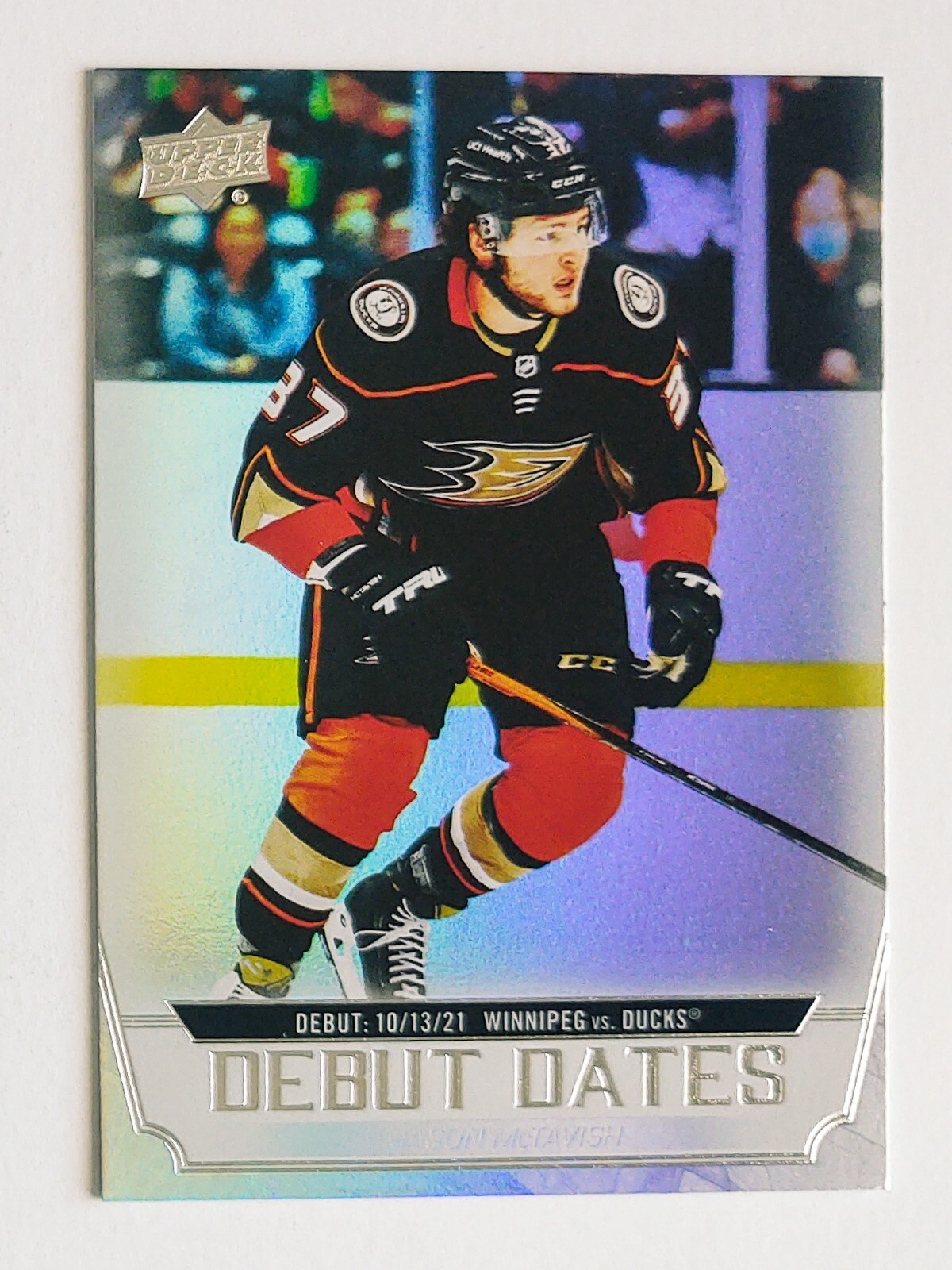 MASON McTAVISH 2022-23 Upper Deck Series 1 Debut Dates #DD-23 Anaheim Ducks
