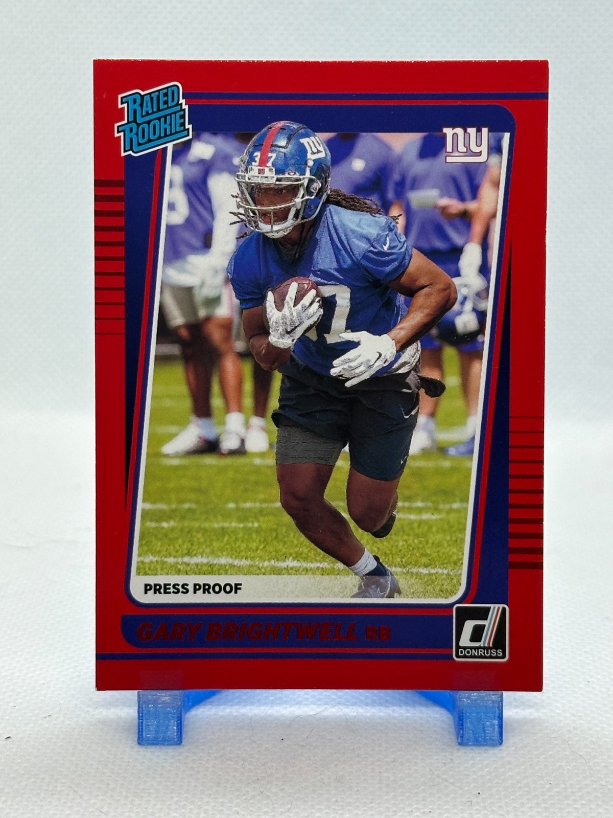 Gary Brightwell 2021 Panini Donruss Red Press Proof #313 (RC) – New York Giants