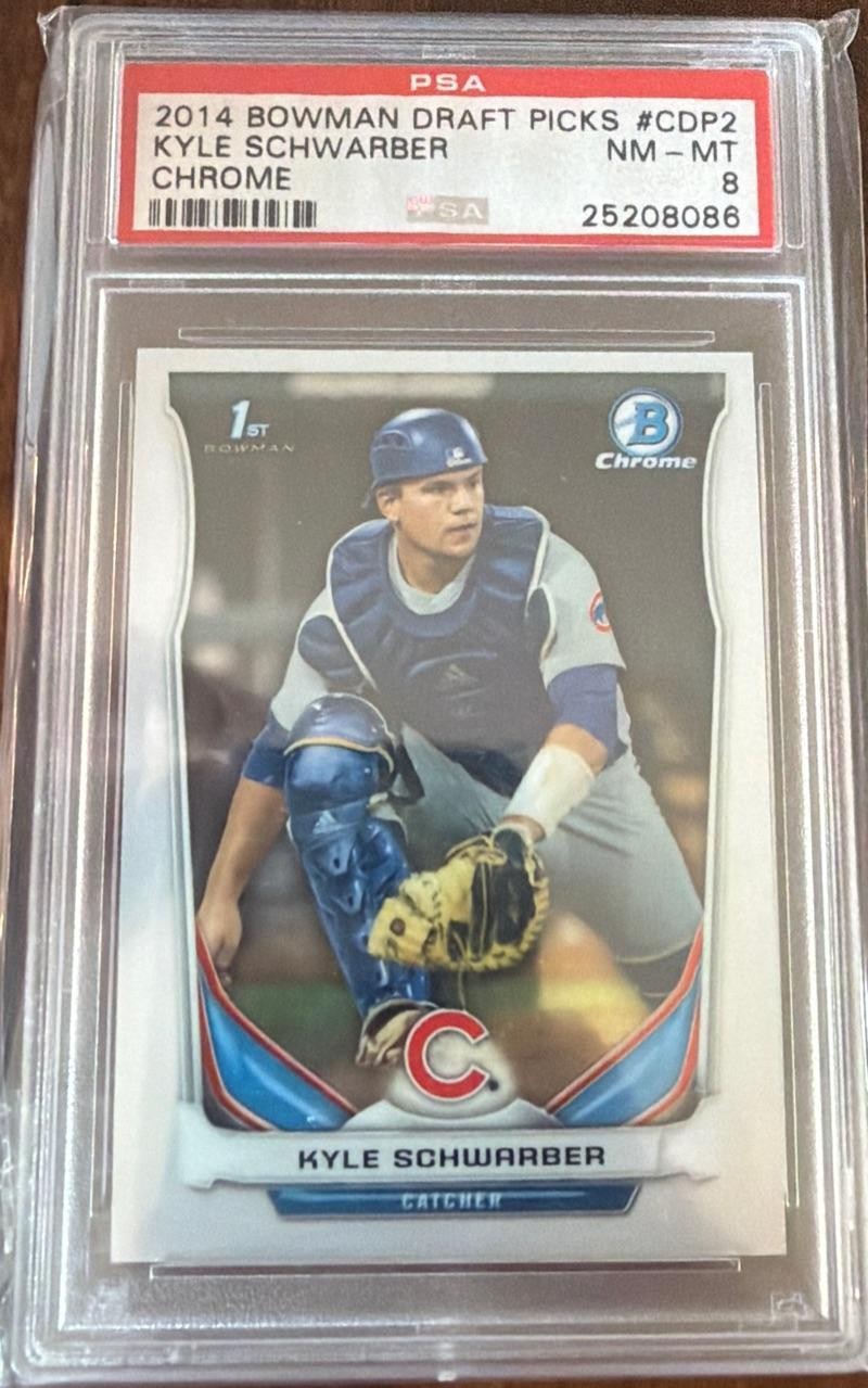 Kyle Schwarber 2014 Bowman Draft Picks Chrome 1st #CDP2 PSA 8 Chicago Cubs