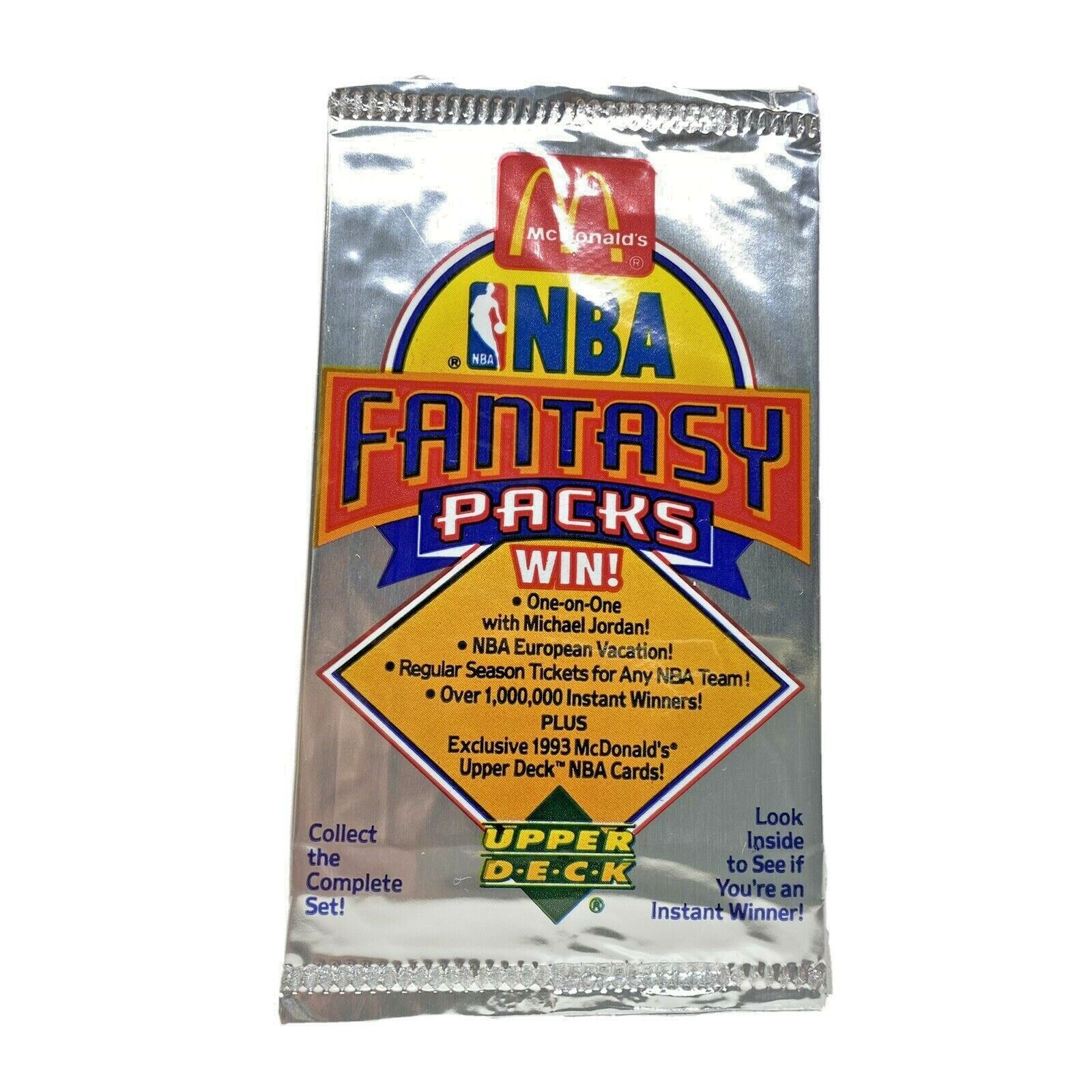 1992-93 Upper Deck NBA Basketball McDonald’s Foil Fantasy Packs Jordan Shaq RC?