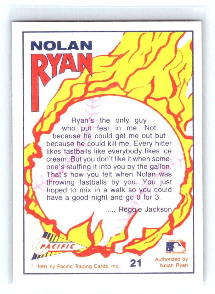 Nolan Ryan 1991 Pacific Nolan Ryan Texas Express I #21