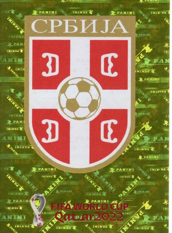 2022 Panini World Cup Stickers #SRB2 Serbia Team Logo FOIL – SCR