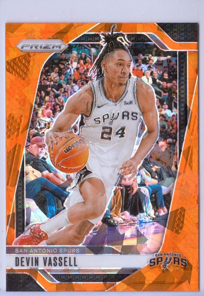 2024-25 Panini Prizm Orange Ice #25 Devin Vassell – San Antonio Spurs