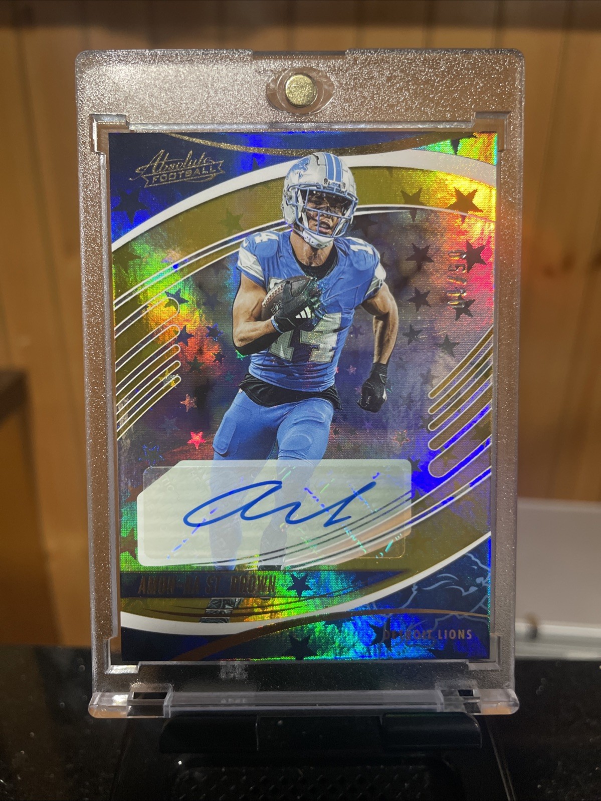 2025 Panini Absolute – Amon-Ra St. Brown #45 Gold Stars Signatures /10 (AU)
