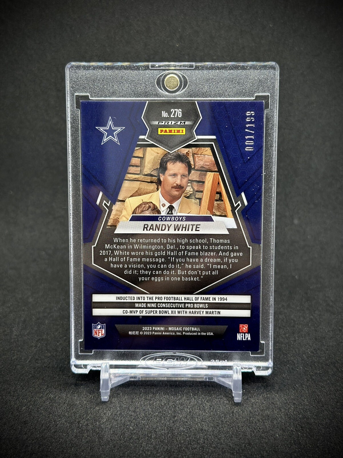 Randy White 2023 Panini Hall of Fame Orange Prizm 1st print/199 SP Cowboys