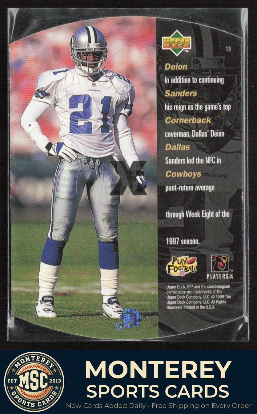 Deion Sanders 1998 SPx Silver #13 Dallas Cowboys