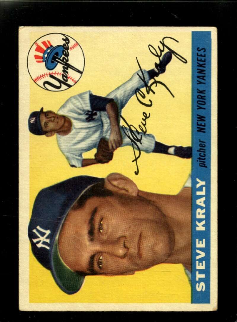 1955 TOPPS #139 STEVE KRALY GOOD+ (RC) YANKEES UER *NY6100