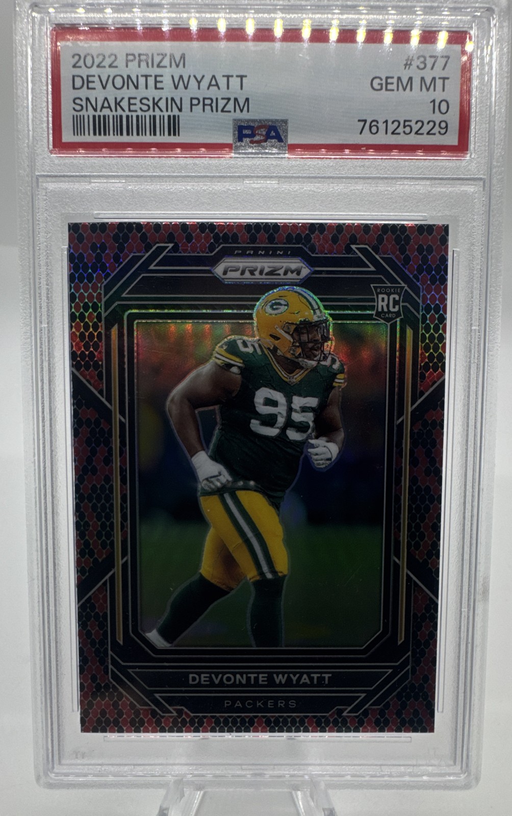 2022 Panini Prizm – Rookies Devonte Wyatt #377 Snake Skin Prizm (RC)