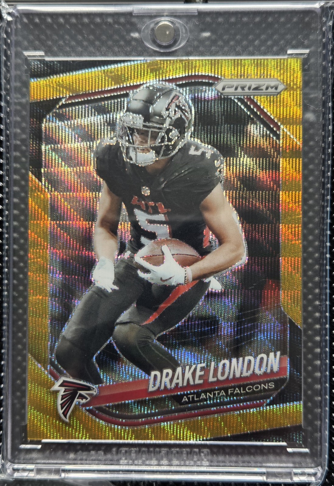 2025 Panini Prizm Drake London (SSP) True GOLD Wave Numbered /10 Atlanta Falcons