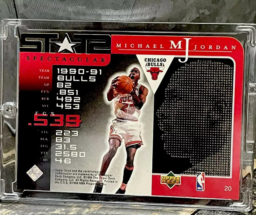 Michael Jordan Card – AUTHENTIC – 90’s DIE CUT INSERT RARE – BULLS JERSEY #23