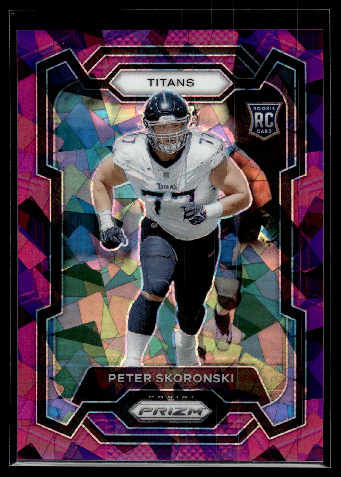 Peter Skoronski 2023 Panini Prizm Purple Ice Prizm Rookie Card /225 #395