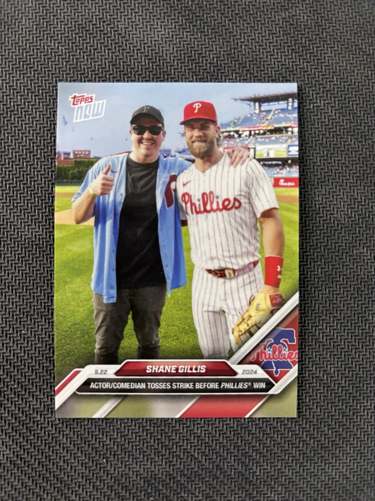 Topps 2024 Topps Now Bryce Harper Shane Gillis #224 Phillies MLB Comedian Card