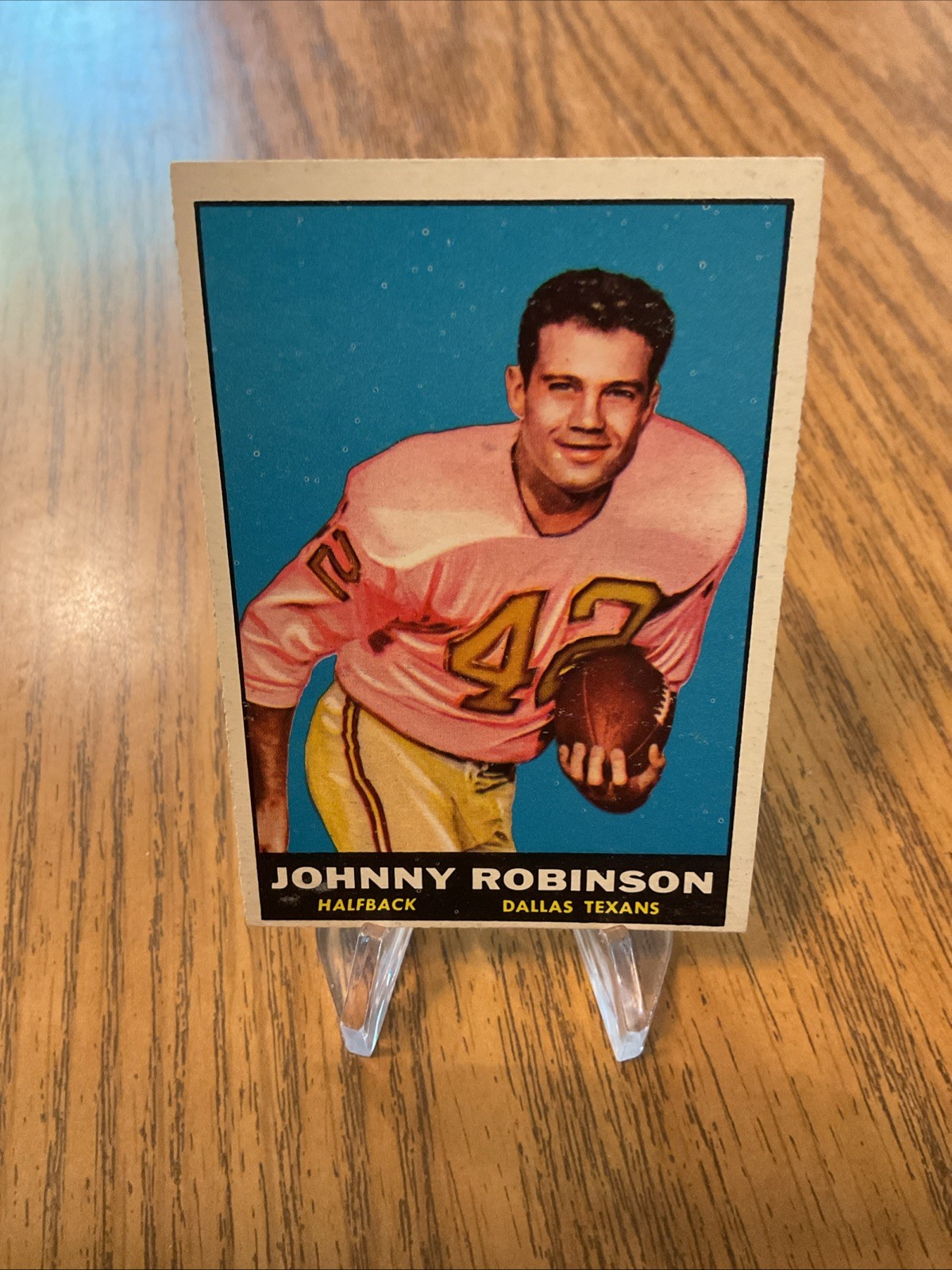 1961 Topps Football #139 Johnny Robinson Texans (Chiefs) RC HOF