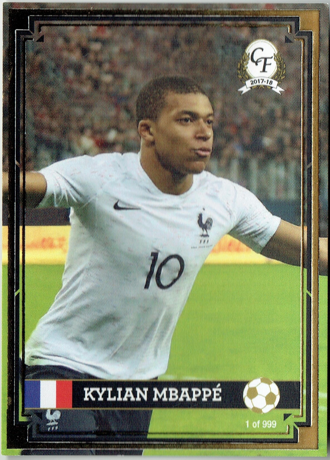 Mint Kylian Mbappe 2017 Campioni di Futuro #1 Gold Back SP Rookie Card
