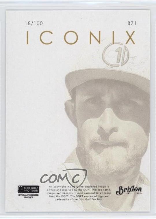 2022 Brixton Disc Golf Golden Era Iconix 18/100 Ricky Wysocki #B71 2s4