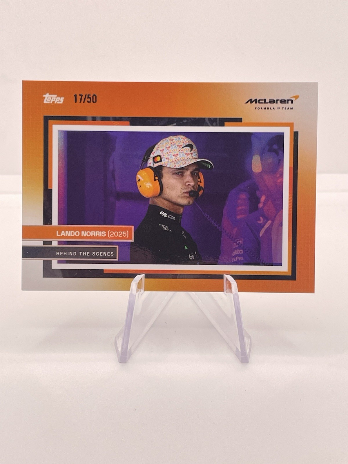 Topps McLaren Racing 2025 Lando Norris (2025) Behind The Scenes Purple /50