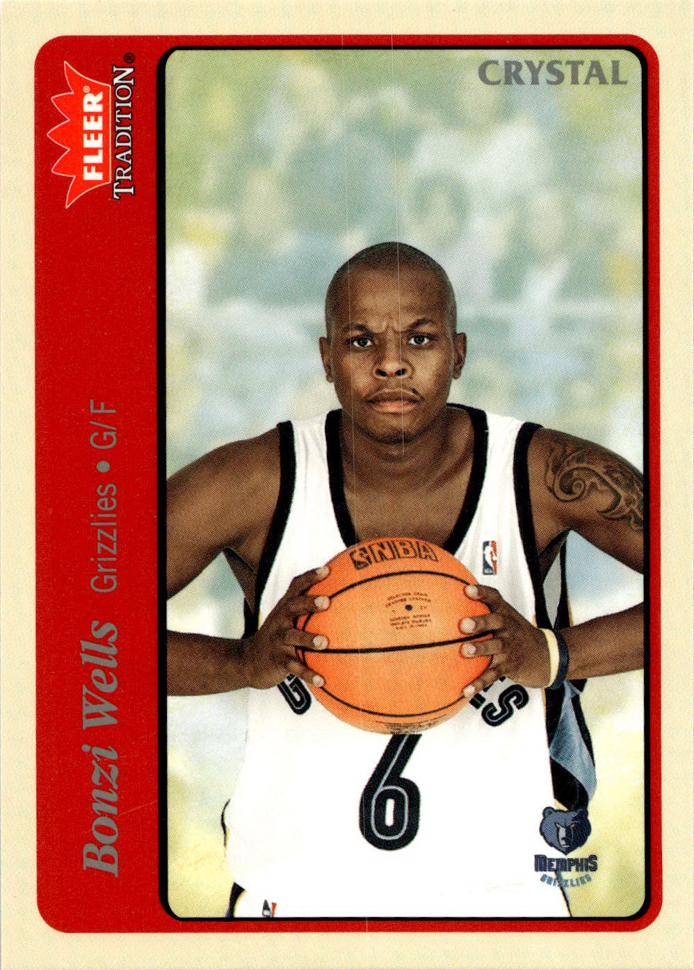 2004-05 Fleer Tradition #5 Bonzi Wells Crystal #/150 GRIZZLIES
