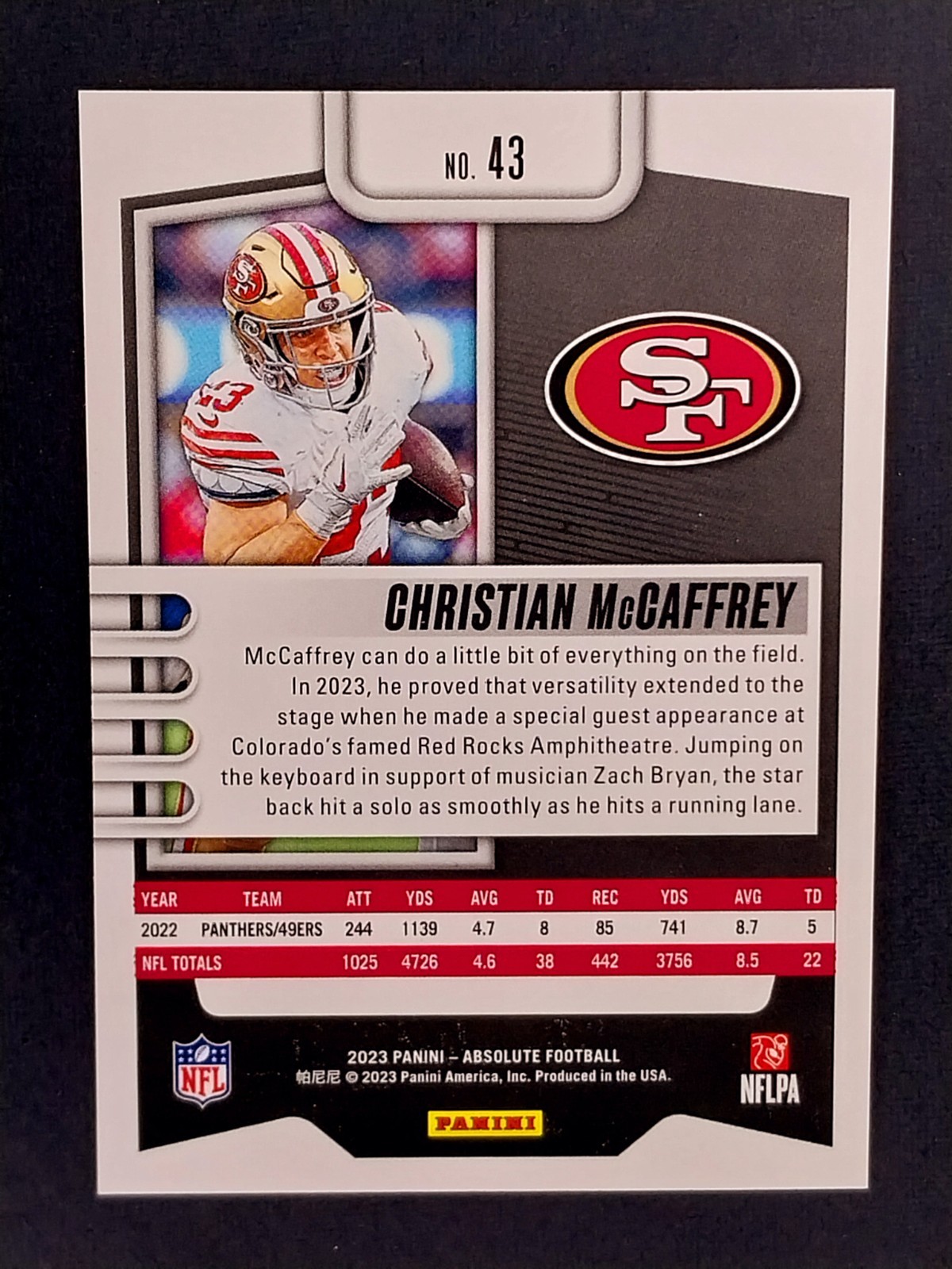 2023 Panini Absolute – Christian McCaffrey #43