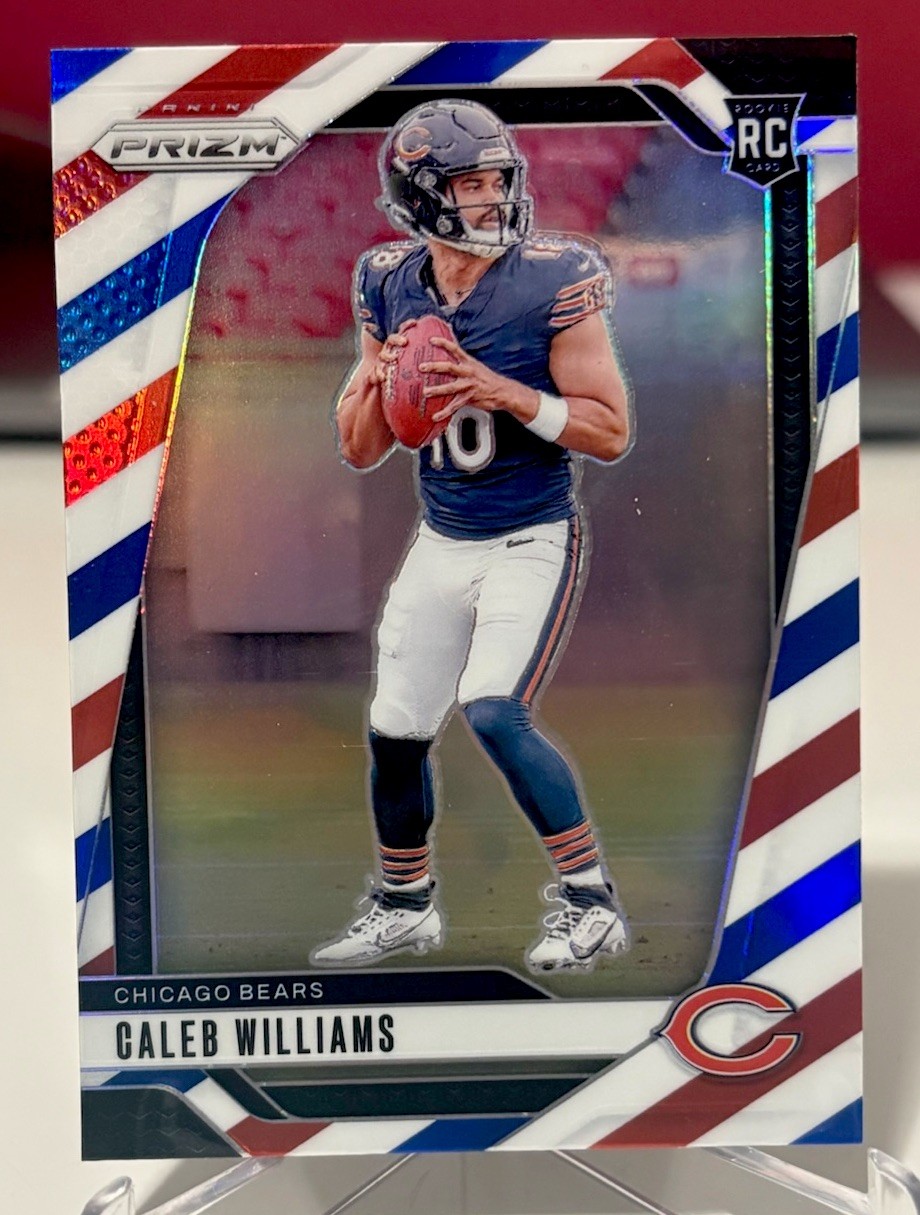 CALEB WILLIAMS 2024 Panini Prizm Football RED WHITE & BLUE PRIZM Rookie Card SP