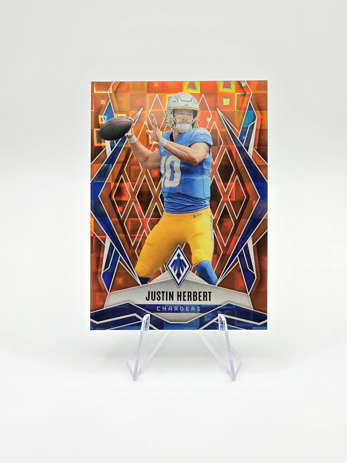 Justin Herbert 2025 Panini Phoenix Orange Pandora Prizm SP #/189 #58