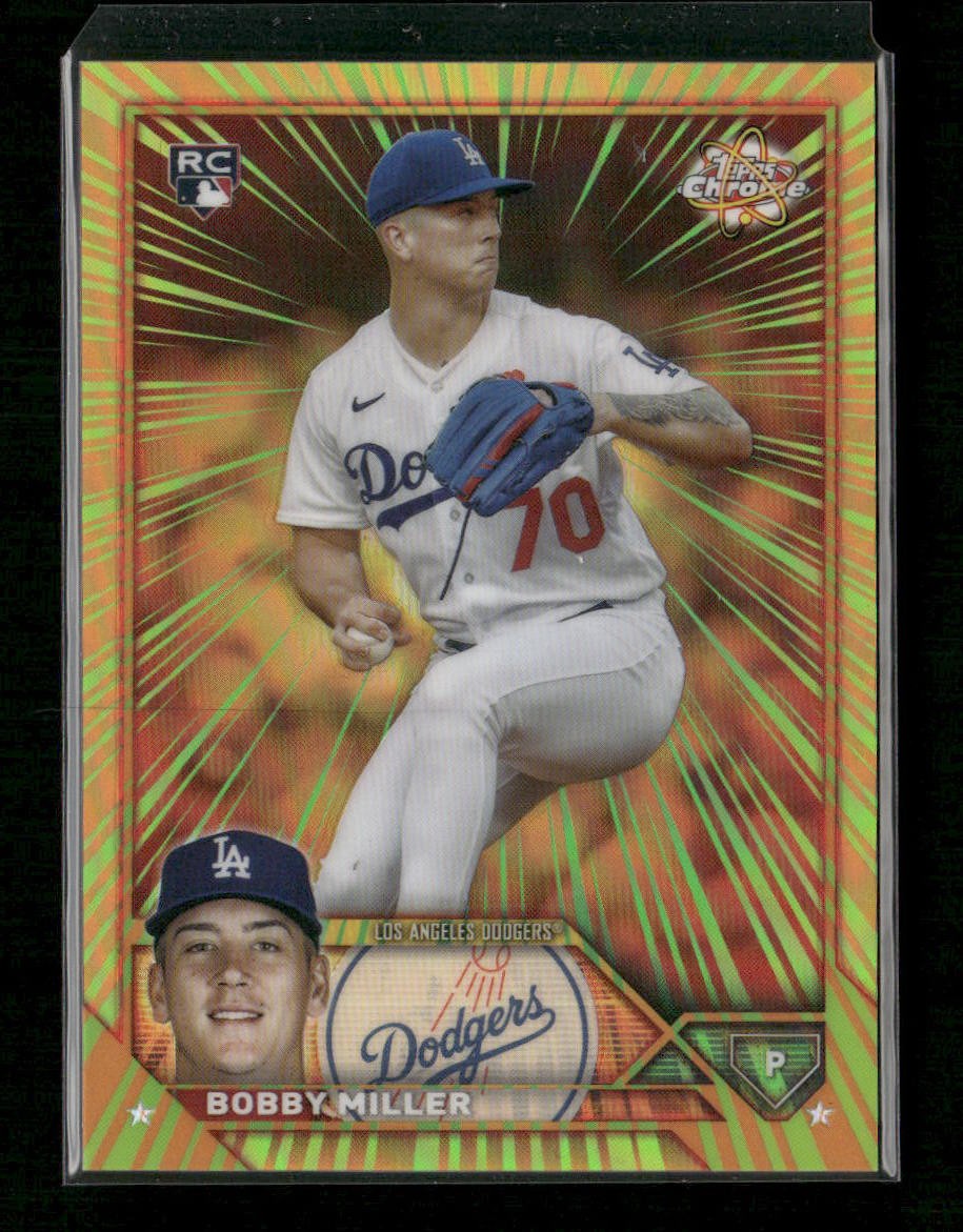 2023 Topps Chrome Update Bobby Miller RC Radiating Rookies Case Hit SSP! #RR-25