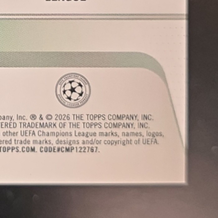 2025 Topps UEFA CC Geovany Quenda #95 Future Stars Blue Foil /150