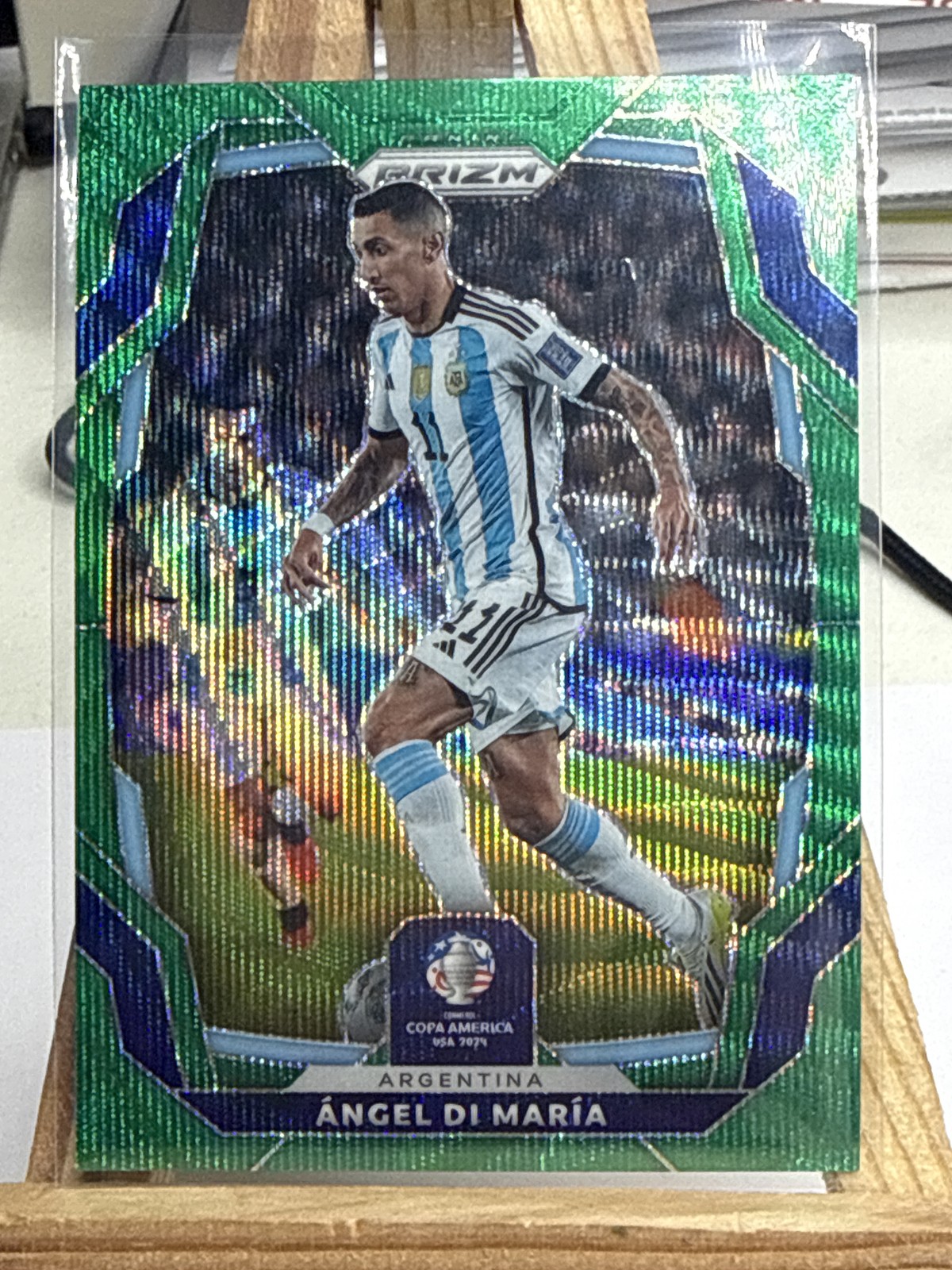 2024 Panini Prizm CONMEBOL Copa America #13 Ángel Di María Green Wave